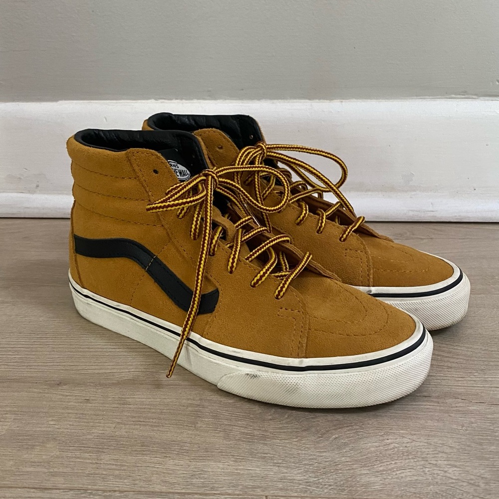 VANS Sk8 Hi Wheat Tan Black Suede Y3.5 W5